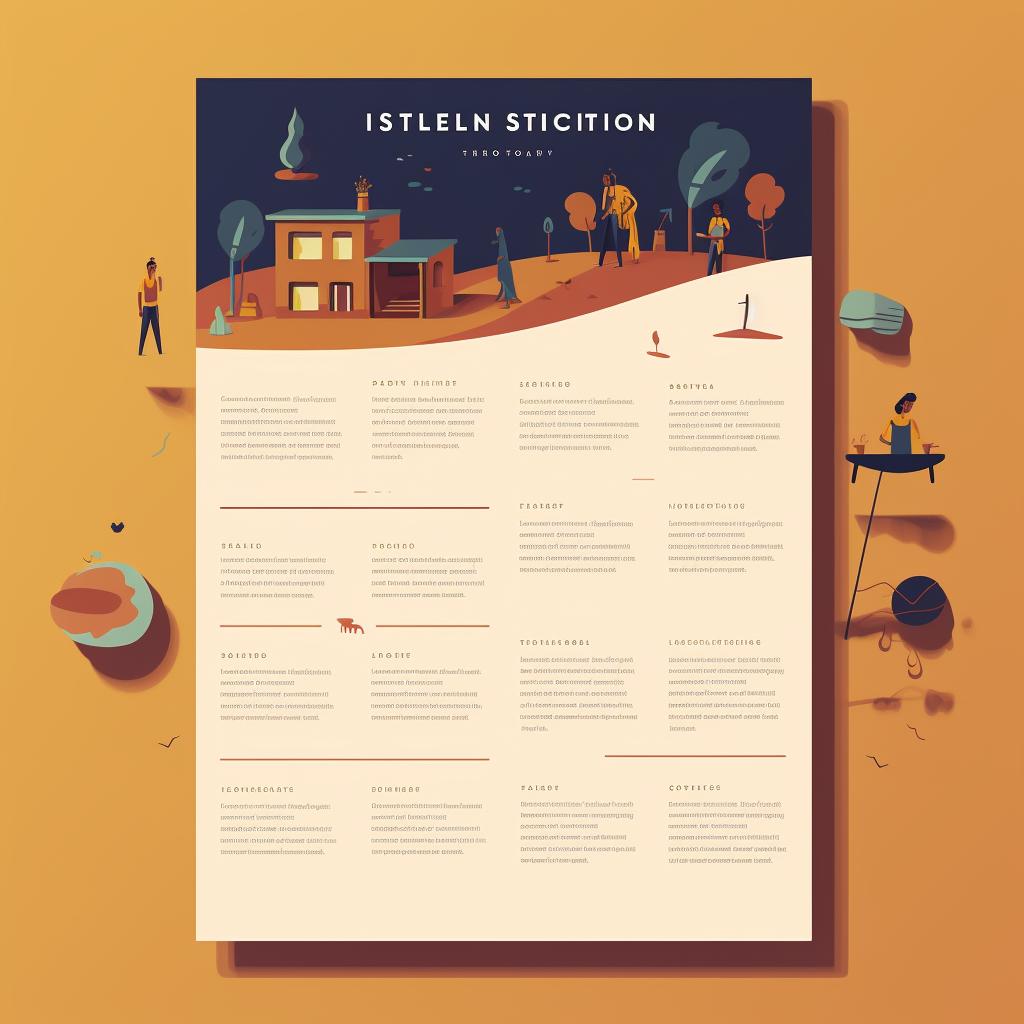 A lesson plan written out on a piece of paper, with different stages of the storytelling session outlined.